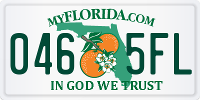 FL license plate 0465FL