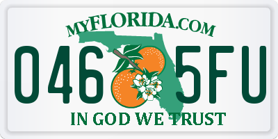 FL license plate 0465FU