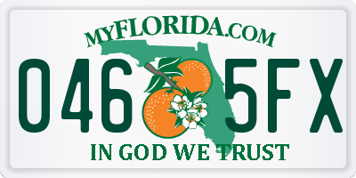 FL license plate 0465FX