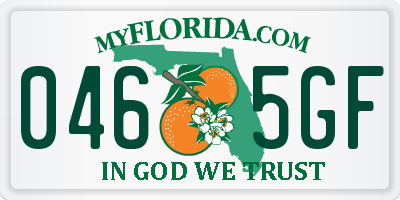 FL license plate 0465GF