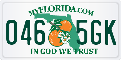 FL license plate 0465GK