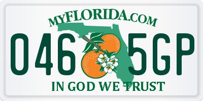 FL license plate 0465GP
