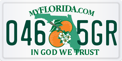 FL license plate 0465GR