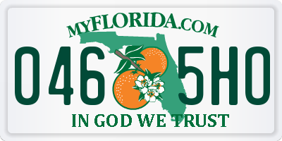 FL license plate 0465HO