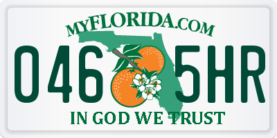 FL license plate 0465HR