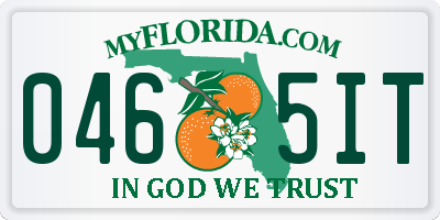 FL license plate 0465IT