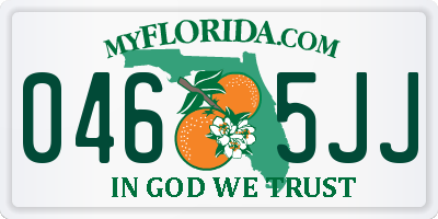 FL license plate 0465JJ