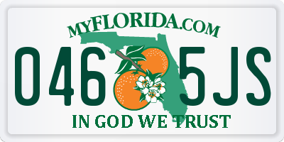 FL license plate 0465JS