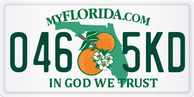 FL license plate 0465KD