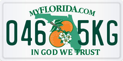 FL license plate 0465KG