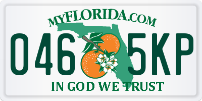 FL license plate 0465KP