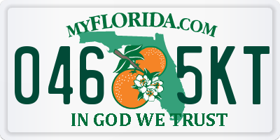 FL license plate 0465KT