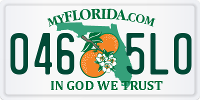 FL license plate 0465LO