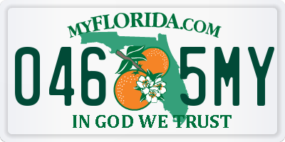 FL license plate 0465MY
