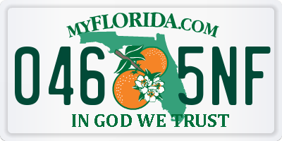FL license plate 0465NF