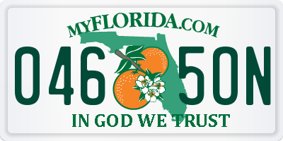 FL license plate 0465ON