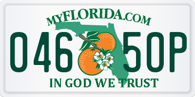FL license plate 0465OP