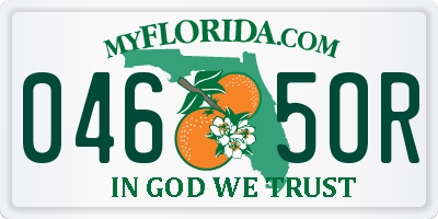 FL license plate 0465OR