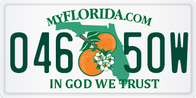 FL license plate 0465OW