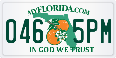 FL license plate 0465PM
