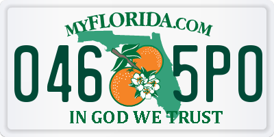 FL license plate 0465PO