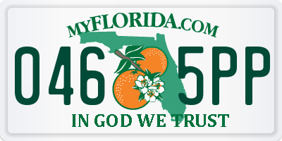 FL license plate 0465PP