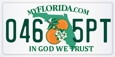 FL license plate 0465PT