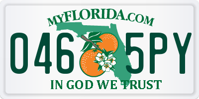 FL license plate 0465PY