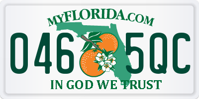 FL license plate 0465QC