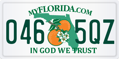 FL license plate 0465QZ