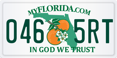 FL license plate 0465RT