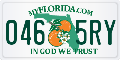 FL license plate 0465RY