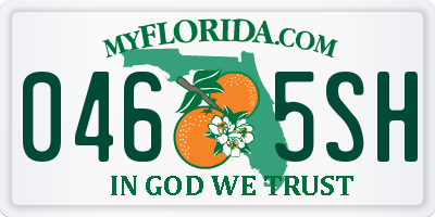 FL license plate 0465SH