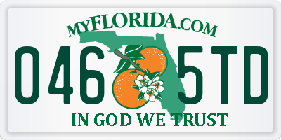 FL license plate 0465TD