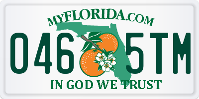 FL license plate 0465TM