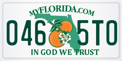 FL license plate 0465TO