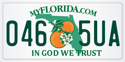 FL license plate 0465UA