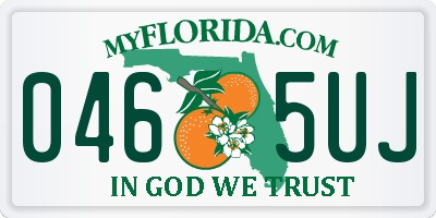 FL license plate 0465UJ
