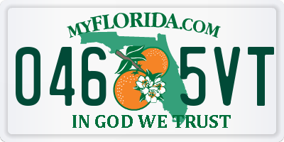 FL license plate 0465VT