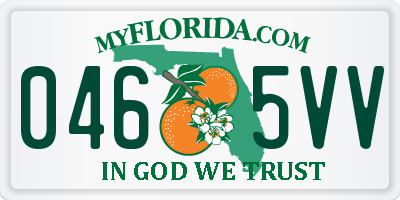 FL license plate 0465VV