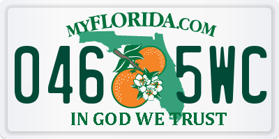 FL license plate 0465WC