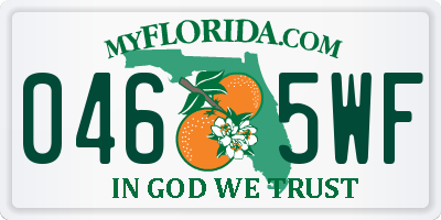FL license plate 0465WF