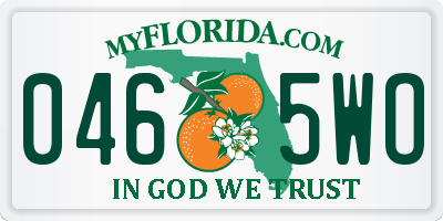 FL license plate 0465WO