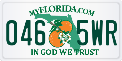 FL license plate 0465WR