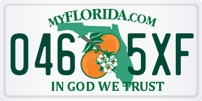 FL license plate 0465XF