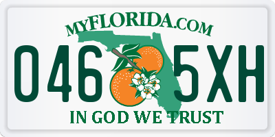 FL license plate 0465XH