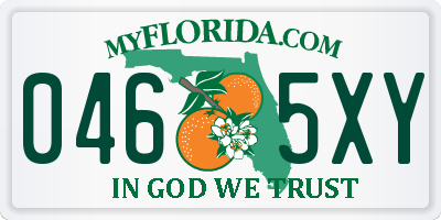 FL license plate 0465XY