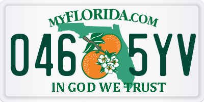 FL license plate 0465YV