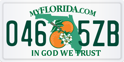 FL license plate 0465ZB