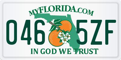 FL license plate 0465ZF